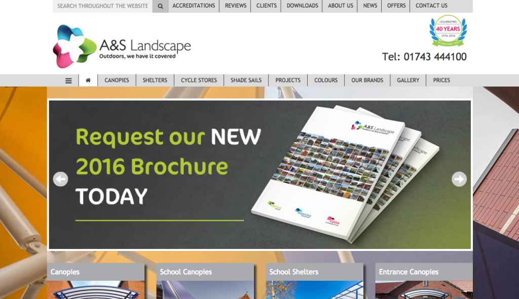 A&S Landscape's new website